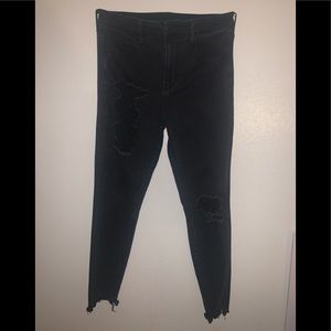 Black ripped American Eagle jeans